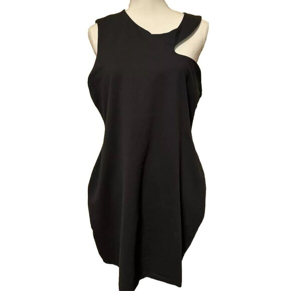 Yitty Dress Size 3X Women Stretch BLACK Sleeveless Cutout Major Label - Picture 1 of 7